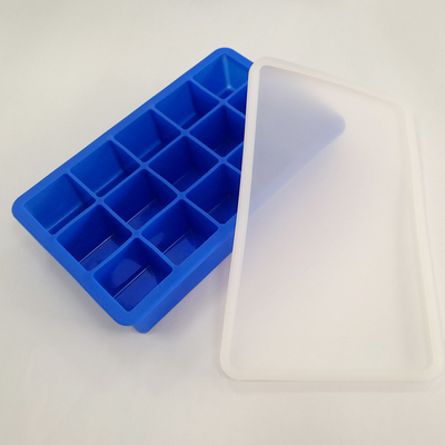 Evde Kullanım FDA Gıda Sınıfı Silikon Buz Kalıbı Kare Buz Küpü Kalıbı 130 * 260mm