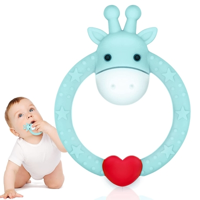 Yeni Doğan Bebek İçin BPA İçermeyen Zararlı Malzeme Yok Silikon Diş Çıkarma Oyuncak