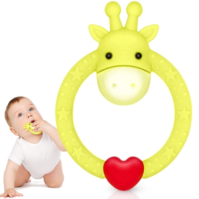 BPA Ücretsiz Geri Dönüştürülebilir Sevimli Şekil Silikon Bebek Diş Kaşıyıcı Bulaşık Makinesinde Güvenli