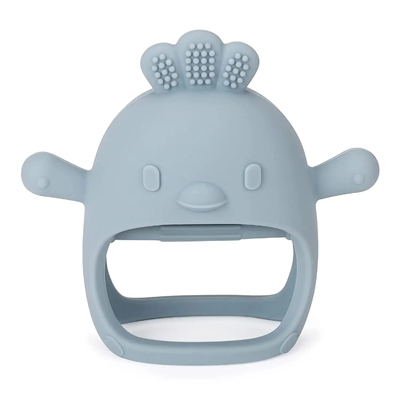 Chicky BPA Free Anti-Damla Silikon Mitten Diş Çıkarma Oyuncağı Ağrıyan Diş Etlerini Yatıştırmak için