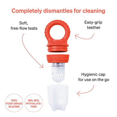 Mükemmel Bebek Kayıt Hediyesi İçin BPA Free Essentials 2'si 1 Arada Silikon Besleyici Diş Kaşıyıcı