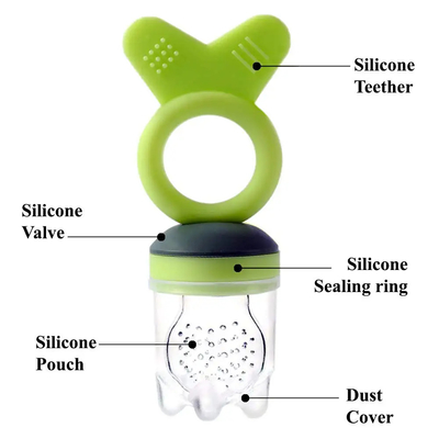 Unisex Bulaşık Makinesinde Yıkanabilir Sıkılabilir Bebek Meyve Besleyici Emzik Bebek Diş Çıkarma İçin