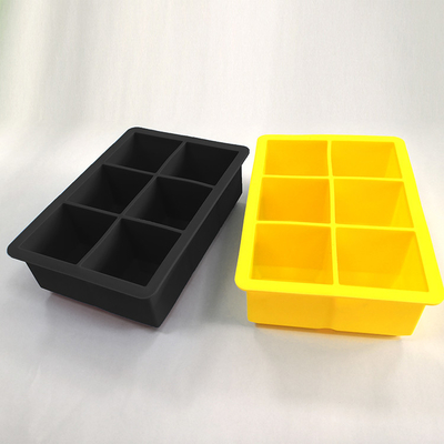 8 Kavite Silikon Buz Küpü Kalıpları Kare Viski Buz Küpü Tepsisi FDA ODM