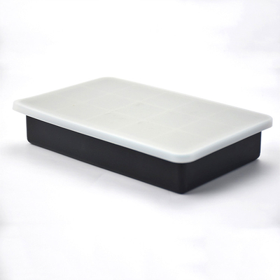 Evde Kullanım FDA Gıda Sınıfı Silikon Buz Kalıbı Kare Buz Küpü Kalıbı 130 * 260mm