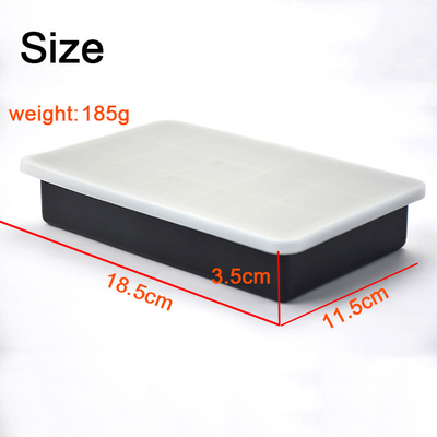 Evde Kullanım FDA Gıda Sınıfı Silikon Buz Kalıbı Kare Buz Küpü Kalıbı 130 * 260mm