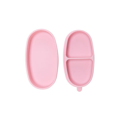 Bebek Eğitimi Bölünmüş Emme Silikon Öğle Yemeği Kutusu Adaçayı Renkli Silikon Atıştırmalık Kutusu