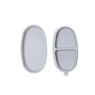 Bebek Eğitimi Bölünmüş Emme Silikon Öğle Yemeği Kutusu Adaçayı Renkli Silikon Atıştırmalık Kutusu