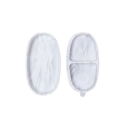 Bebek Eğitimi Bölünmüş Emme Silikon Öğle Yemeği Kutusu Adaçayı Renkli Silikon Atıştırmalık Kutusu