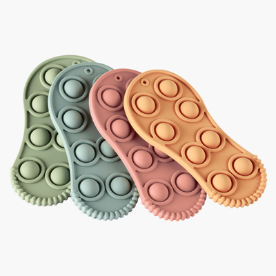 Ayakkabı Şekilli Çocuk Silikon Pop Fidget Oyuncak Stres Giderici Yumuşak Bebek Diş Kaşıyıcı