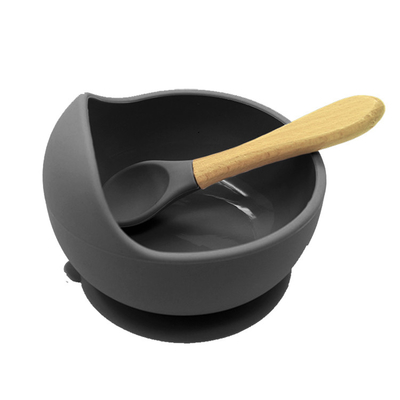 Renkli Bebek Silikon Vantuz Seti 12*8*5.8cm Mama Kaşıklı