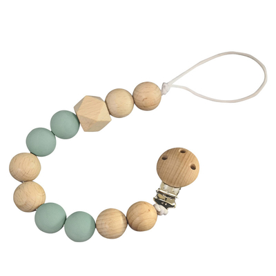 Wholesale Teether Beaded Custom Silicone Baby Pacifier Clip