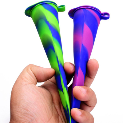 Anti Kayıp Kapaklı Silikon Buz Pop Maker DIY Yeniden Kullanılabilir Popsicle Kalıpları