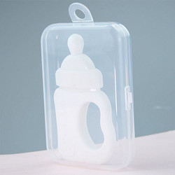 FDA BPA Free Bebek Silikon Ürünleri Süt Şişesi Diş Kaşıyıcı Oyuncak 10.5*5.5*1.5cm Kutulu