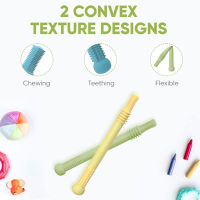 Yumuşak 0.6x0.6 6.2 inç Silikon Diş Çıkarma Çubukları Bebekler İçin 0 6 Ay