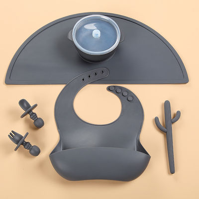 6PCS Renk Uyumlu Silikon Besleme Setleri Toddler İçin Bulaşık Makinesinde Yıkanabilir